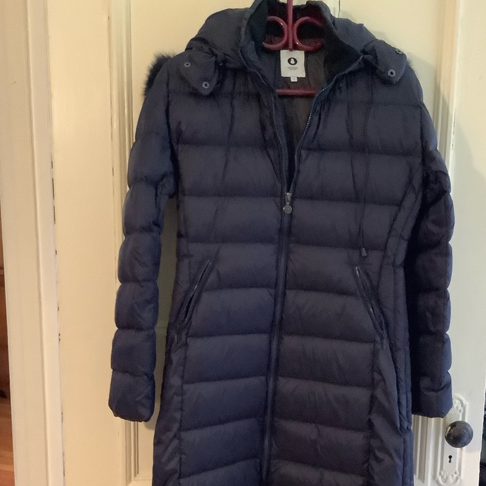 Navy Snowman Puffer Coat M - Picture 7 of 9